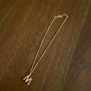 Gold Letter M Necklace